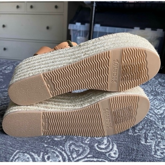 Soludos Minorca High Platform Sandal in Nude Size US 9.5 - Picture 12 of 13